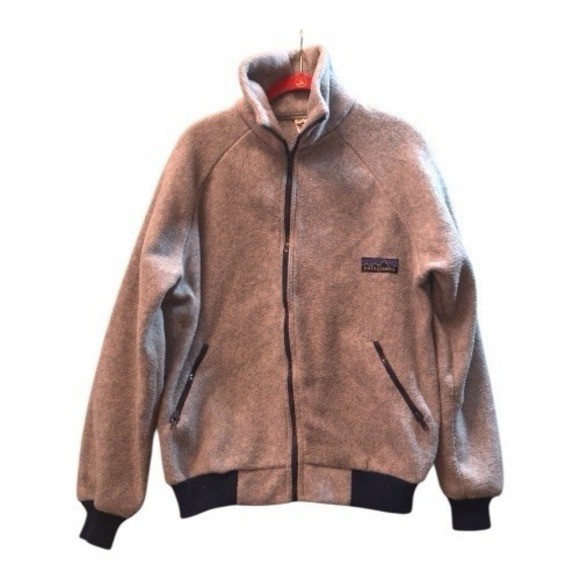 Patagonia Fleece Tracksuit Set Jacket Pants Mens Size Large Tan Zip Up Casual - Picture 3 of 15